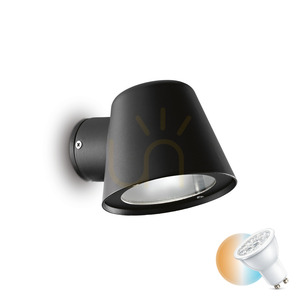 Outdoor Wall Lamp Ideallux Gas AP1 Nero Black GU10 020228 small 0