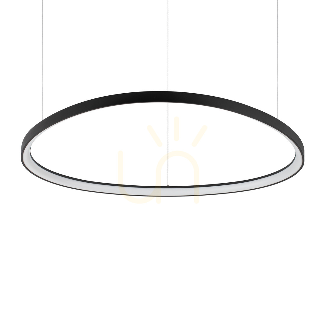 Pendelleuchte Ideallux Gemini D105 LED 78W 3000K schwarz 307695