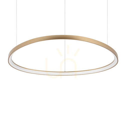 Check Pendant Light Ideal Lux Gemini D105 Brass LED 78W 3000K 307701