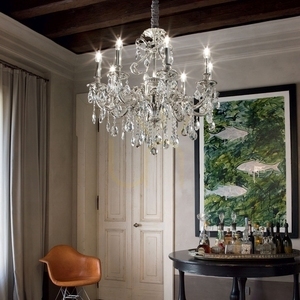 Pendant Light Ideal Lux Gioconda SP12 Oro Gold Crystal 90 cm 164960 small 3