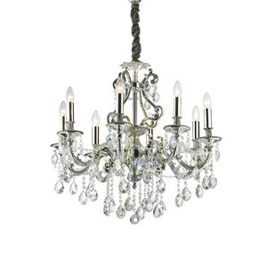 Pendant Light Ideal Lux Gioconda SP8 Silver Crystal 73 cm 044934 small 0