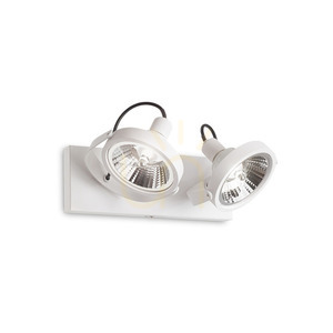 Plafon Ideallux GLIM PL2 BIANCO biały metalowy 2xGU10 31 cm 200200 small 3