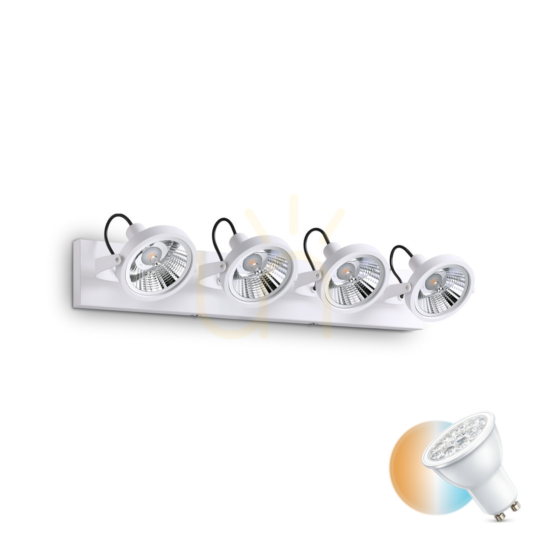 Plafon sufitowy Ideallux GLIM PL4 Bianco biały 4xGU10 200217