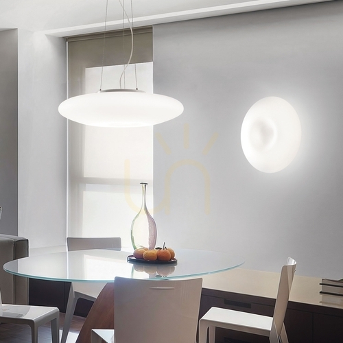 Check Ceiling Light Ideallux Glory PL2 D40 White Glass 40 cm 101132