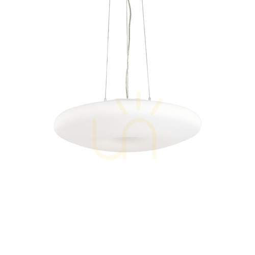 Check Pendant Light Ideallux Glory SP3 White Glass 40 cm 101125