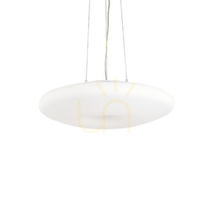 Pendant Light Ideallux Glory SP3 D50 White Glass 50 cm 019734 small 0
