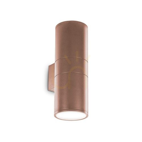 Check Outdoor Wall Lamp Ideallux Gun AP2 Big Coffee Brown Aluminum 163611
