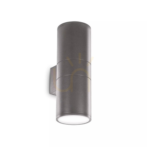 Check Outdoor Wall Lamp Ideallux Gun AP2 Big Grigio Grey Aluminum 163604