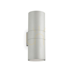 Outdoor Wall Lamp Ideallux Gun AP2 Big Grigio Grey Aluminum 163604 small 0
