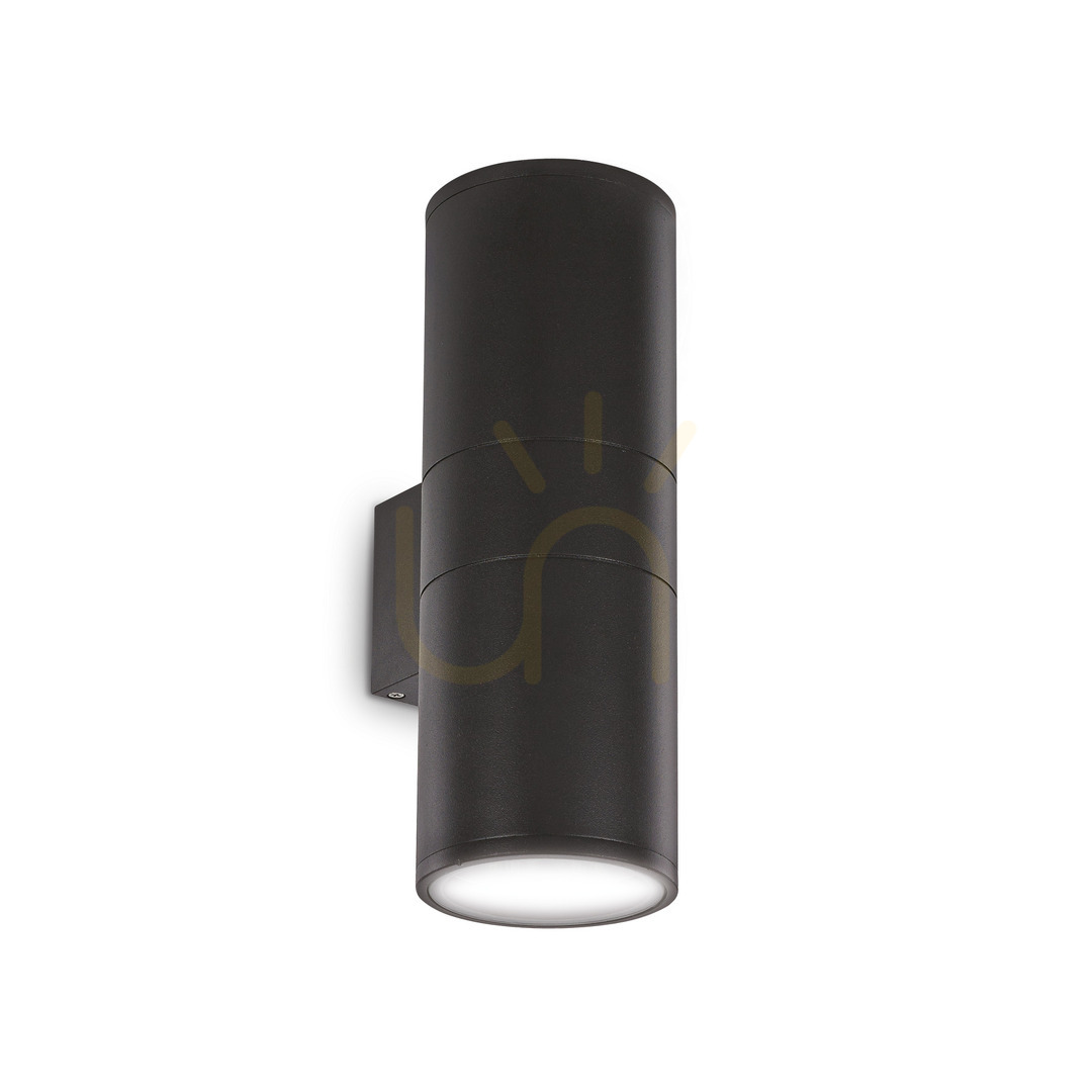 Outdoor Wall Lamp Ideallux GUN AP2 BIG Nero Black 2xE27 092317