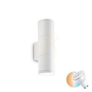 Outdoor Wall Lamp Ideallux GUN AP2 Small White 100388 small 0