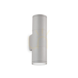 Outdoor Wall Lamp Ideal Lux Gun AP2 Small Grey GU10 2-Light 163628 small 2