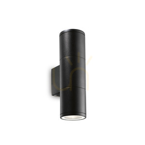 Outdoor Wall Lamp Ideallux GUN AP2 Small Black Aluminum GU10 2-Light 100395 small 2