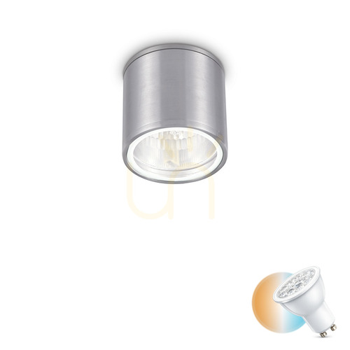 Check External Ceiling Light Ideallux GUN 092324 Silver Aluminum GU10 IP44