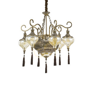Pendant Light Ideallux Harem SP9 Champagne 75 cm 116006 small 0