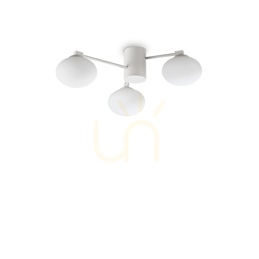 Plafon Ideallux Hermes PL3 D60 Bianco biały 60 cm 322667