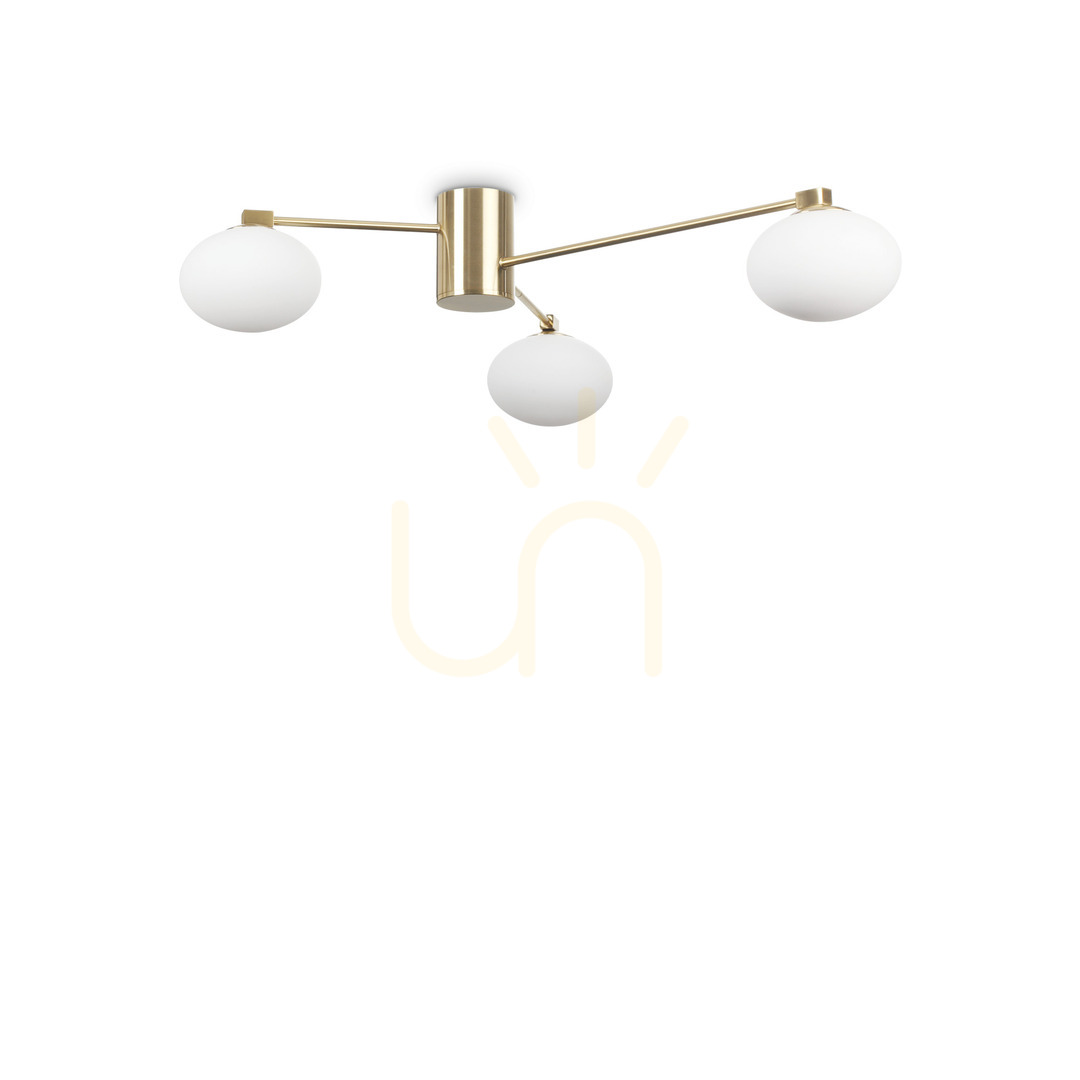Plafon Ideallux Hermes PL3 D90 brass 288260