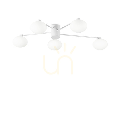 Check Plafon Ideallux Hermes PL5 D90 biały 316680