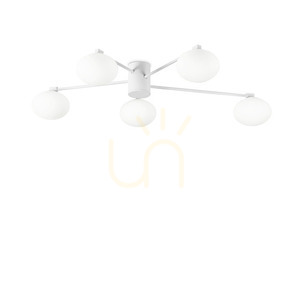 Plafon Ideallux Hermes PL5 D90 biały 316680 small 0