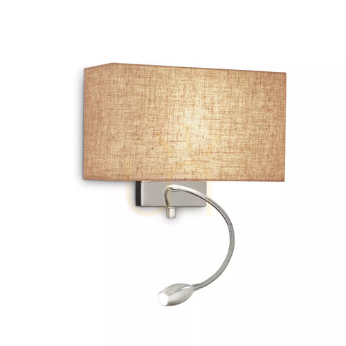 Check Wall Light Ideallux HOTEL AP2 Canvas Chrome 103204