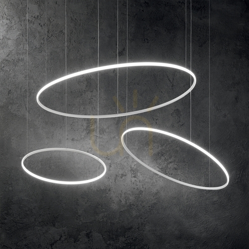 Check Pendant Light Ideal Lux HulaHoop SP D081 White LED 81.5 cm 258768