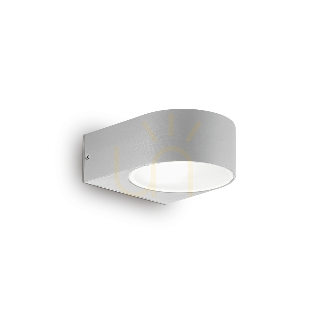 Outdoor Wall Lamp Ideallux IKO AP1 Grigio Grey Metal E27 092218