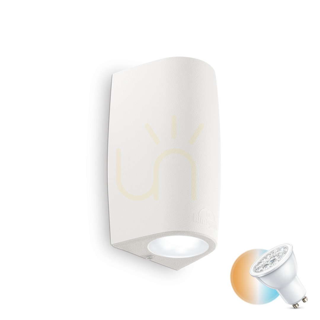 Outdoor Wall Lamp Ideallux Keope AP1 Bianco White GU10 147765