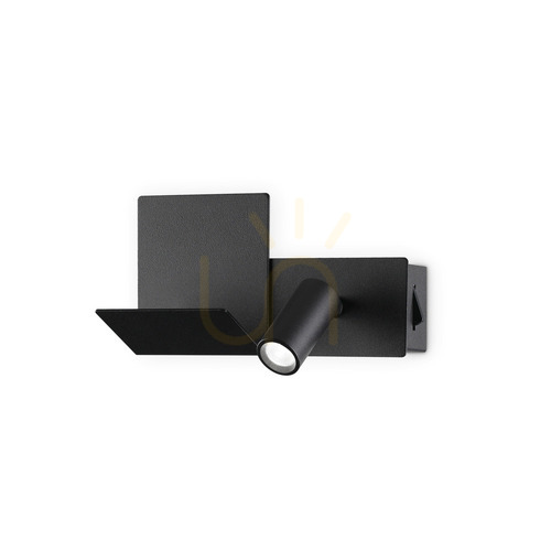 Check Wall Light Ideallux KOMODO 306827 Black Metal LED 20 cm
