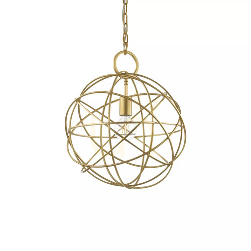 Check Pendant Light Ideallux Konse SP1 Gold Metal 40 cm E27 155968