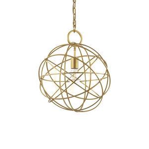 Pendant Light Ideallux Konse SP1 Gold Metal 40 cm E27 155968 small 0
