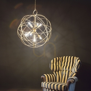 Pendant Light Ideallux Konse SP7 Gold 80 cm 156033 small 2