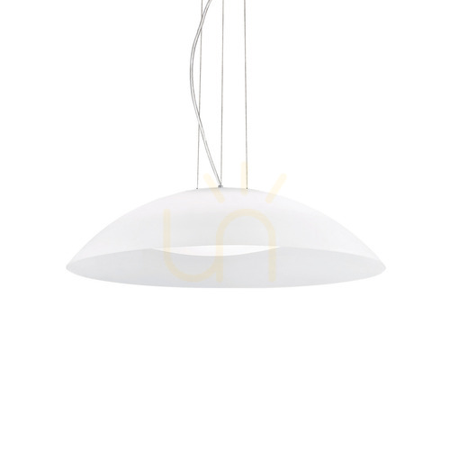 Check Pendant Light Ideallux Lena SP3 D64 White Glass 64 cm 035727