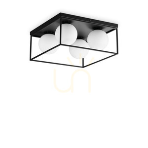 Plafon sufitowy Ideallux Lingotto PL4 Nero czarny 45,5 cm 327860 small 0