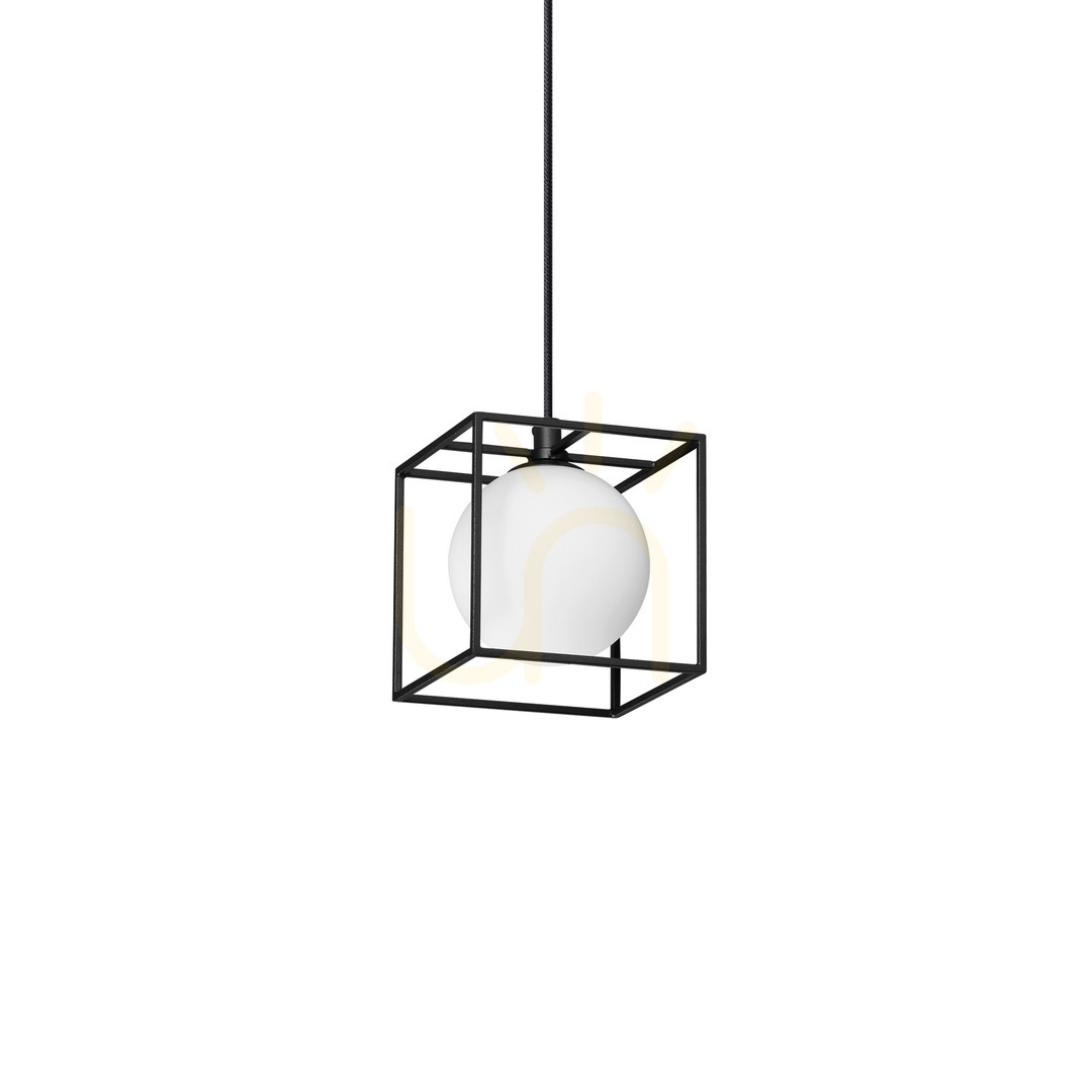 Pendelleuchte Ideallux Lingotto SP1 Nero schwarz Glas Metall G9 327839