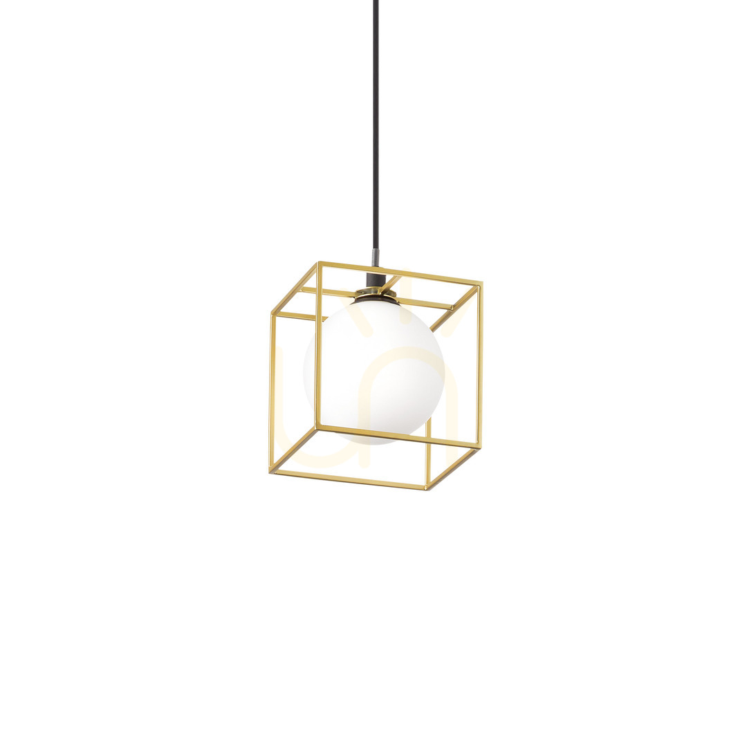 Pendant Light Ideallux Lingotto SP1 Brass Glass G9 12 cm 251103