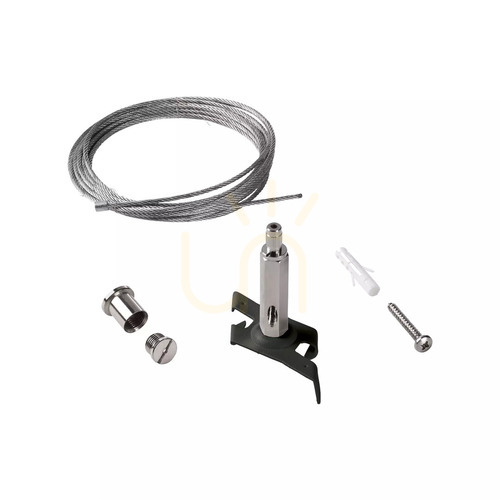 Check Pendant Suspension Kit Ideallux LINK Black 3 m Aluminum 243283