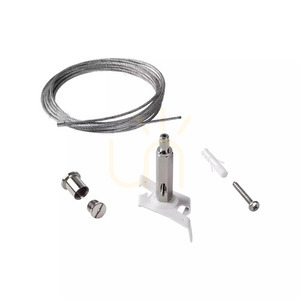 Pendant Suspension Kit Ideallux LINK Black 3 m Aluminum 243283 small 2