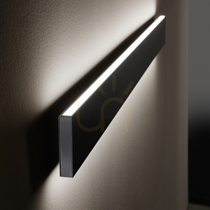 Wall Light Ideallux Linus AP Black LED 3000K 120 cm 32W 242019 small 1