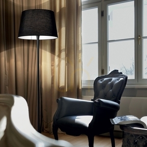 Standing Lamp Ideal Lux London PT1 White Fabric Metal 174 cm 110233 small 1