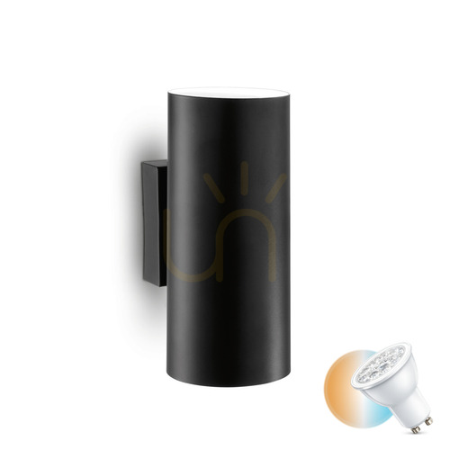 Check Wall Light Ideallux LOOK AP2 Nero Black 2xGU10 095998