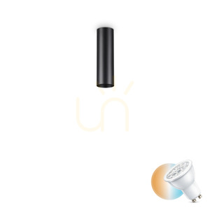 Plafon Ideallux LOOK PL1 H20 NERO czarny metalowy GU10 233062 small 0