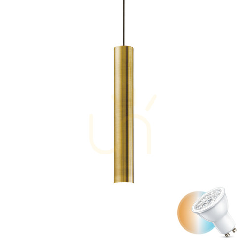 Check Pendant Light Ideallux Look SP1 D06 Brunito Brass GU10 141794