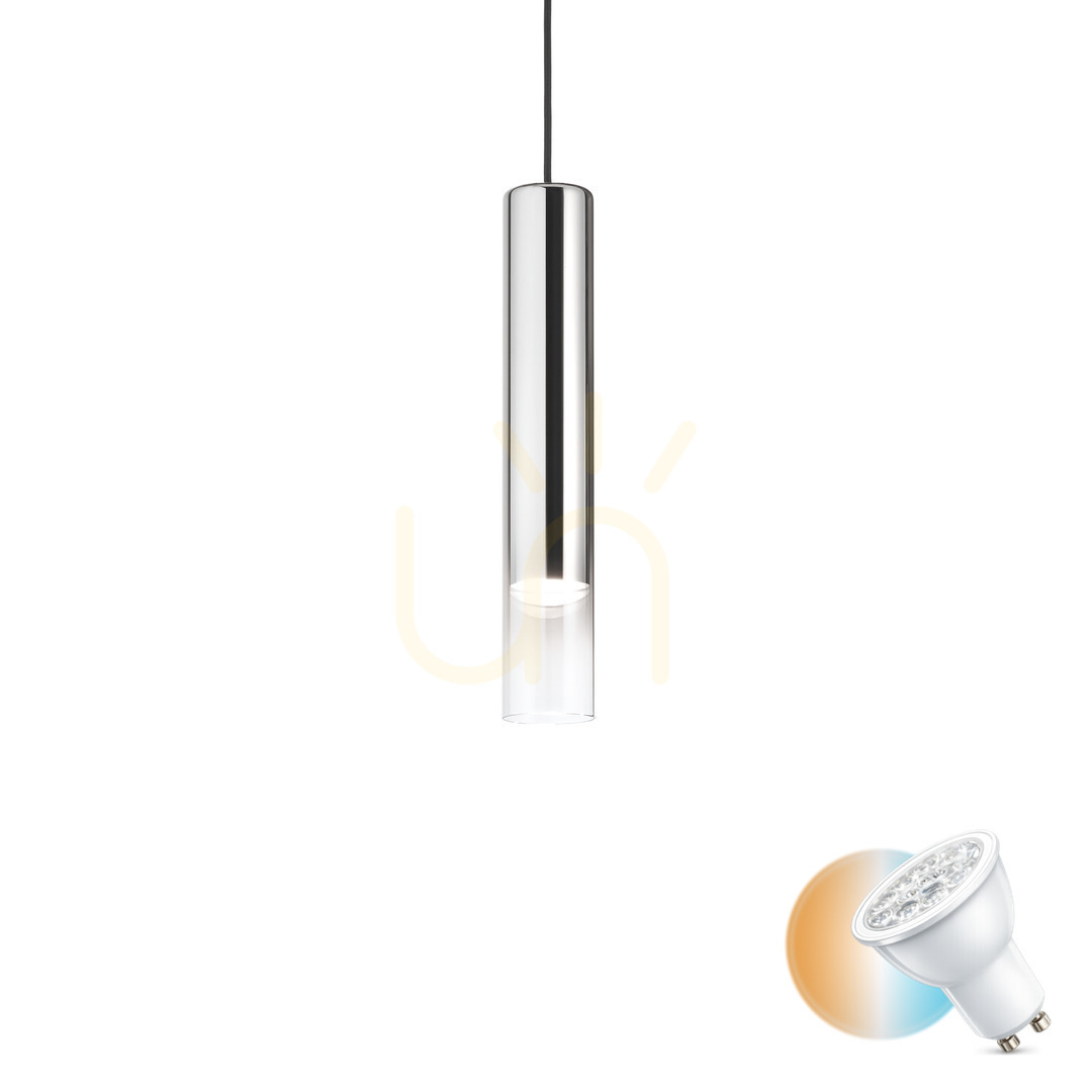 Pendelleuchte Ideallux Look SP1 D06 Transparent Chrom GU10 194806