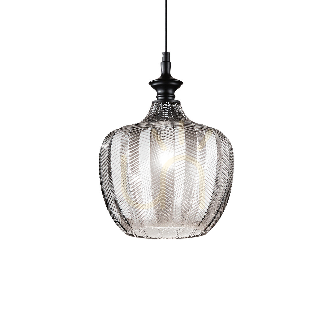 Pendelleuchte Ideallux LORD SP1 Fumé Glas schwarz E27 263649