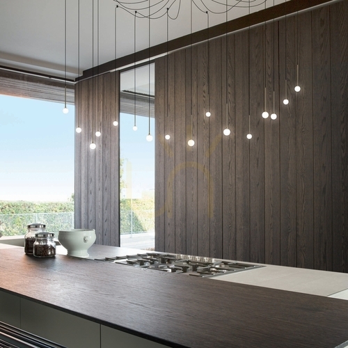 Check Pendant Light Ideallux Lucciola SP16 Brass Glass 20 cm LED 16W 284019