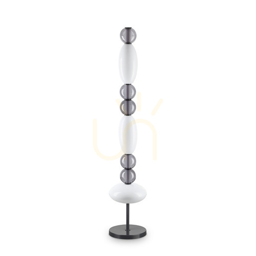 Check Standing Lamp Ideallux Lumiere White Glass Metal LED 58W 155 cm 314198