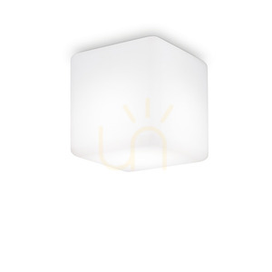 External Ceiling Light Ideallux Luna PL1 D20 White 20 cm 213194 small 0