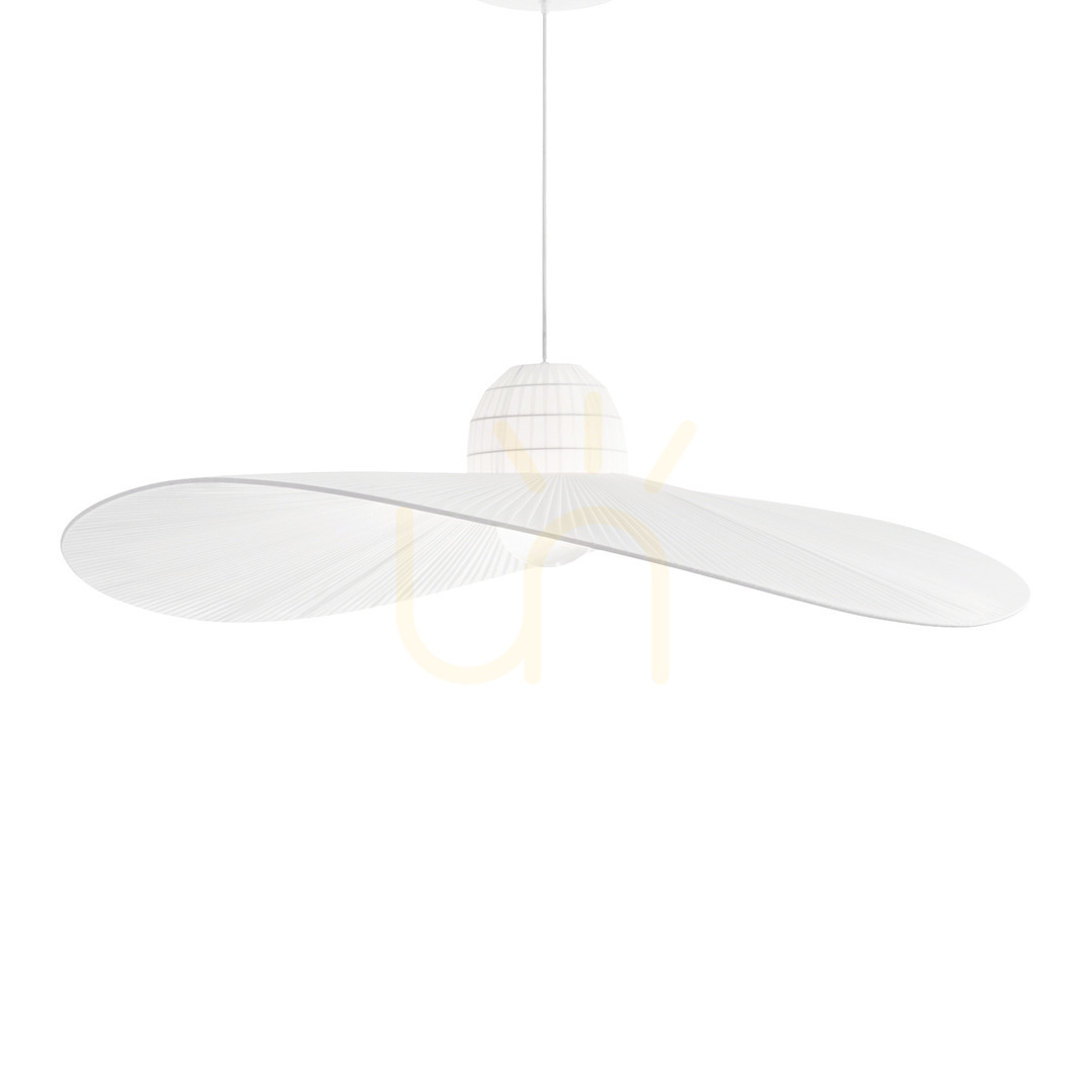 Pendelleuchte Ideallux Madame SP1 Bianco weiß Stoff Ø110 cm E27 174396