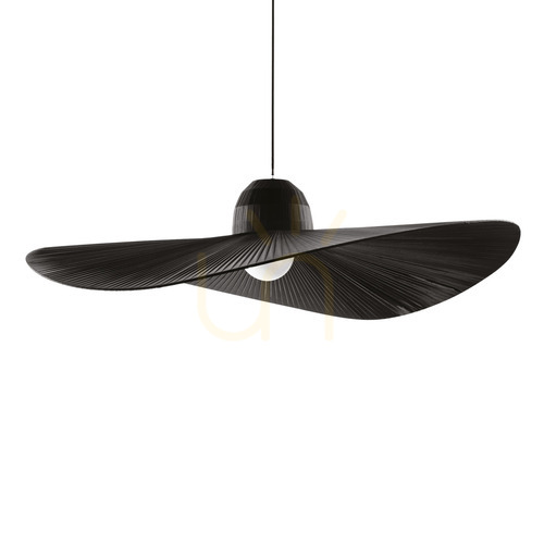 Check Pendant Light Ideal Lux Madame SP1 Black Textile 110 cm 174402