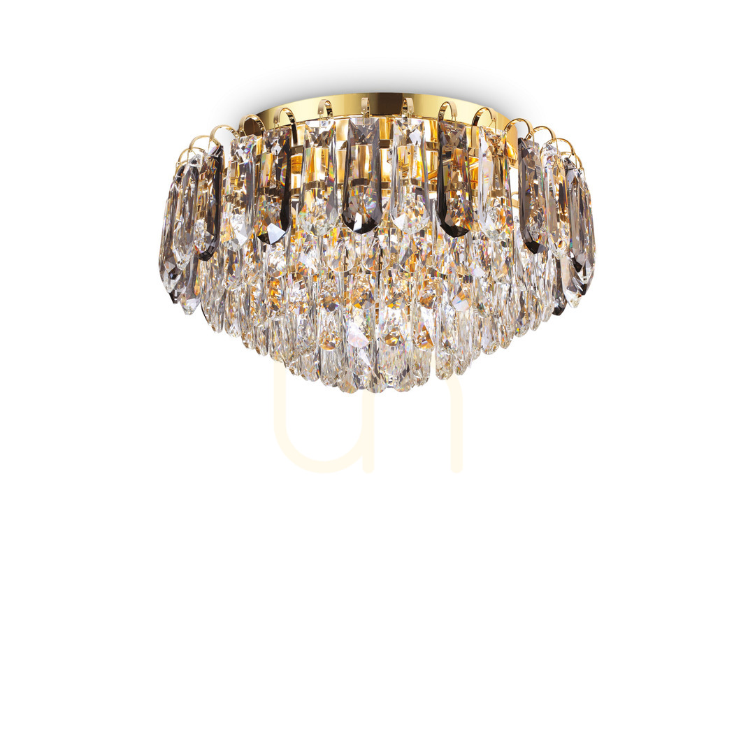 Plafon Ideallux Magnolia PL7 Gold 45 cm 241296